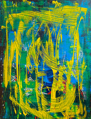 ABSTRACT MARRIAGE Acryl-Ölgemälde 97x130 cm