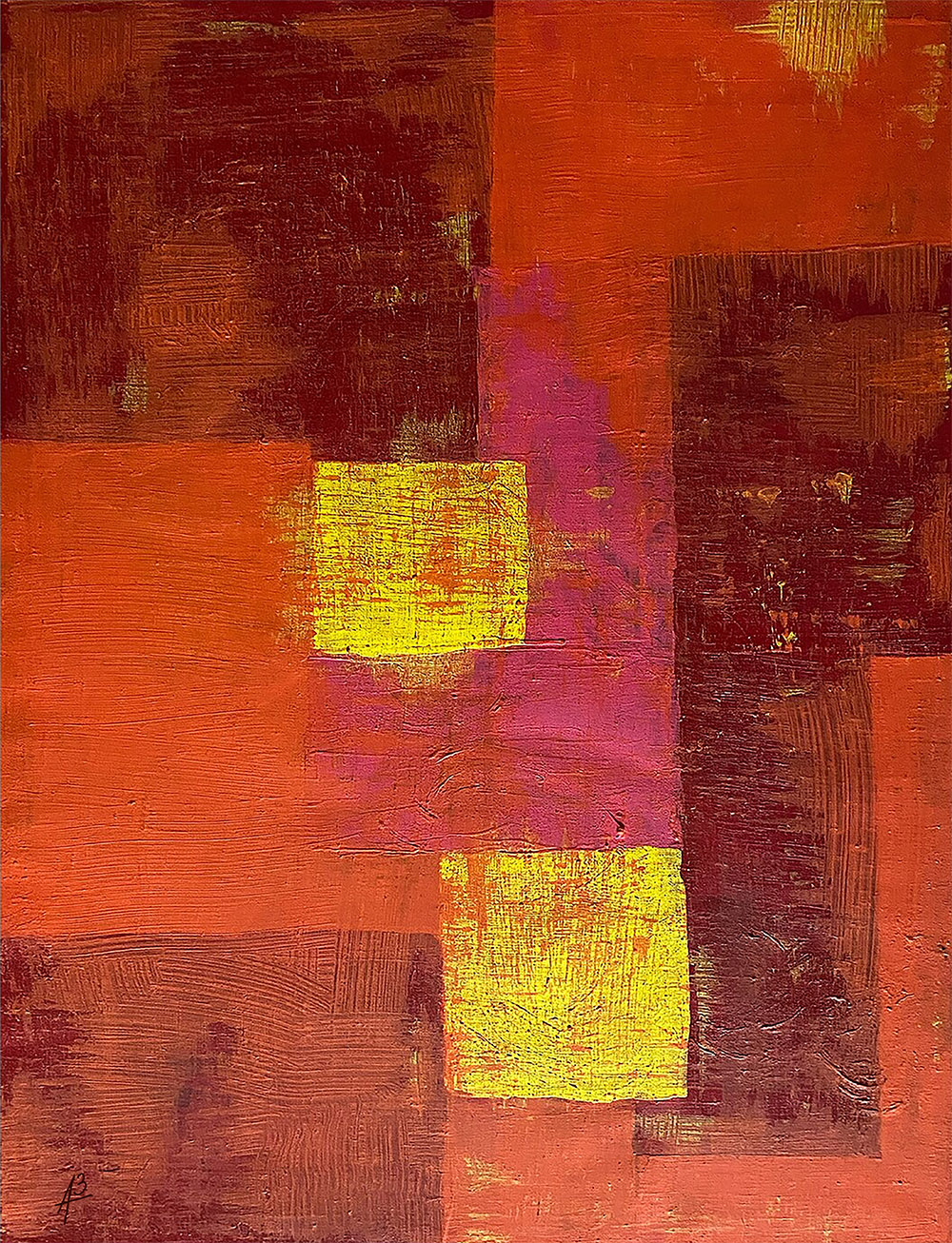 FLAMINGO HARMONY Acryl-Ölgemälde 97x130 cm