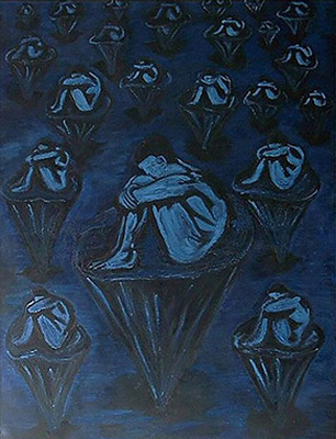 ALL OR NOTHING Acryl-Ölgemälde 97x130 cm