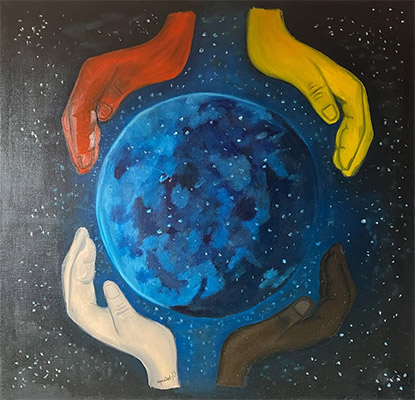 RESPONSIBILITY Ölgemälde 135x130 cm